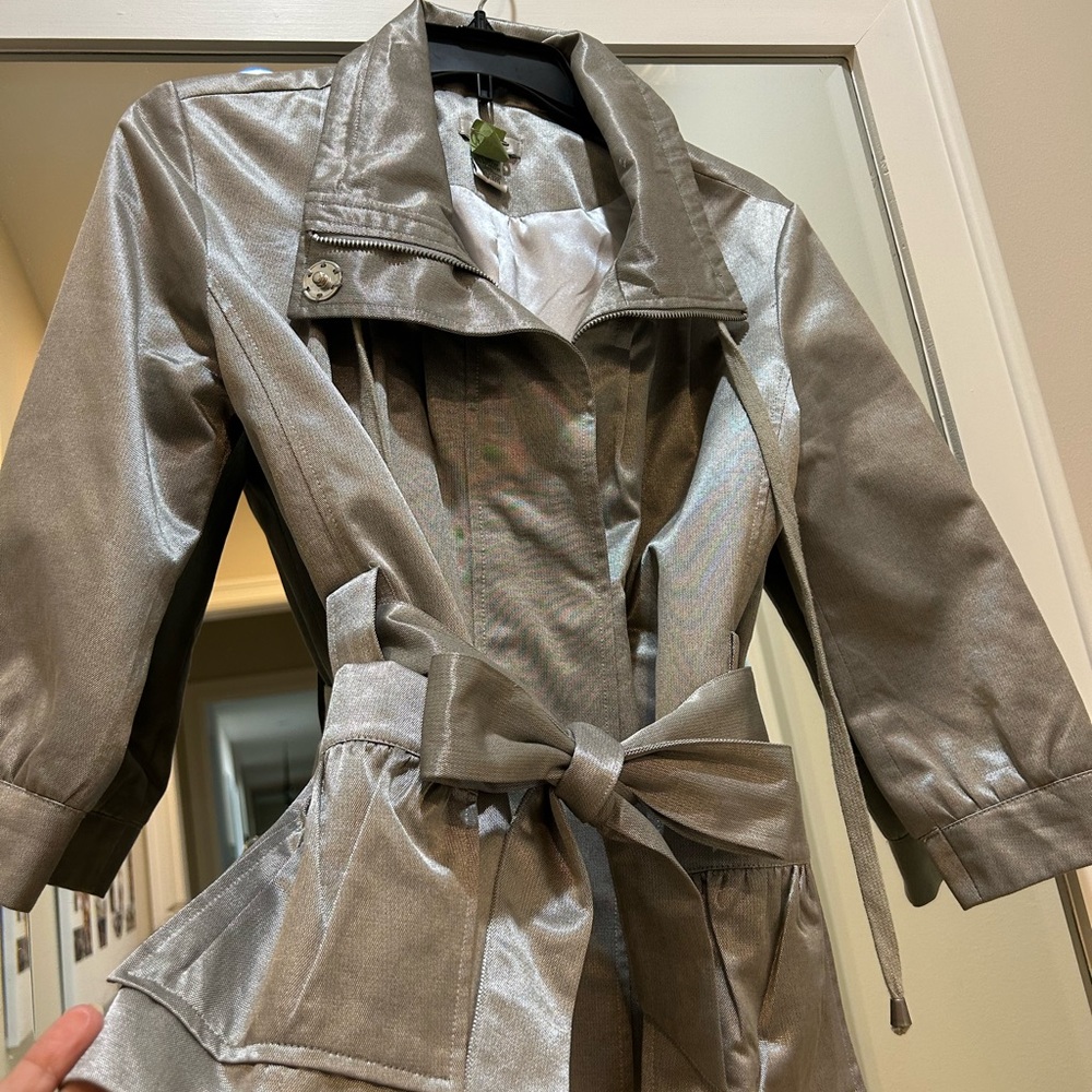 Lovely and dressy silver jacket by Cache